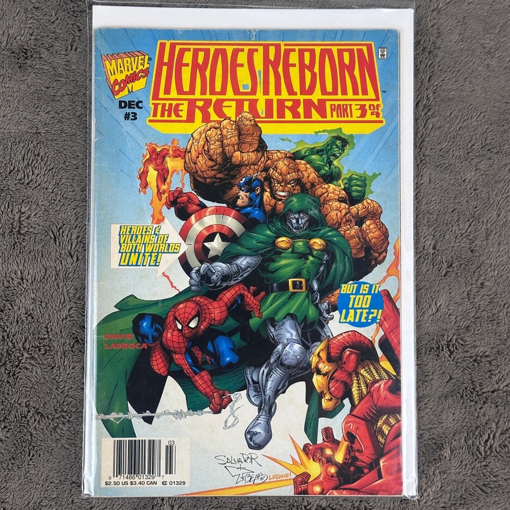 Marvel Comics Heroes Reborn The Return 3 Spider-Man Doctor Doom Dec 1997 Larroca